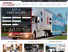 Tablet Screenshot of professionalmoving.net